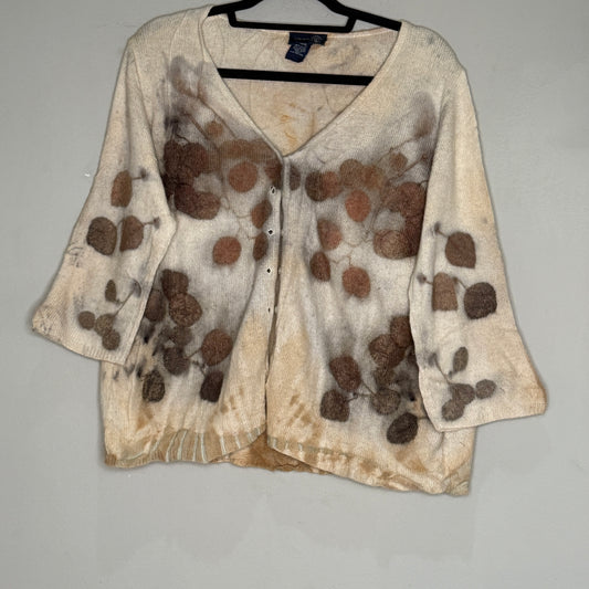 Eco Printed Cardigan- Medium