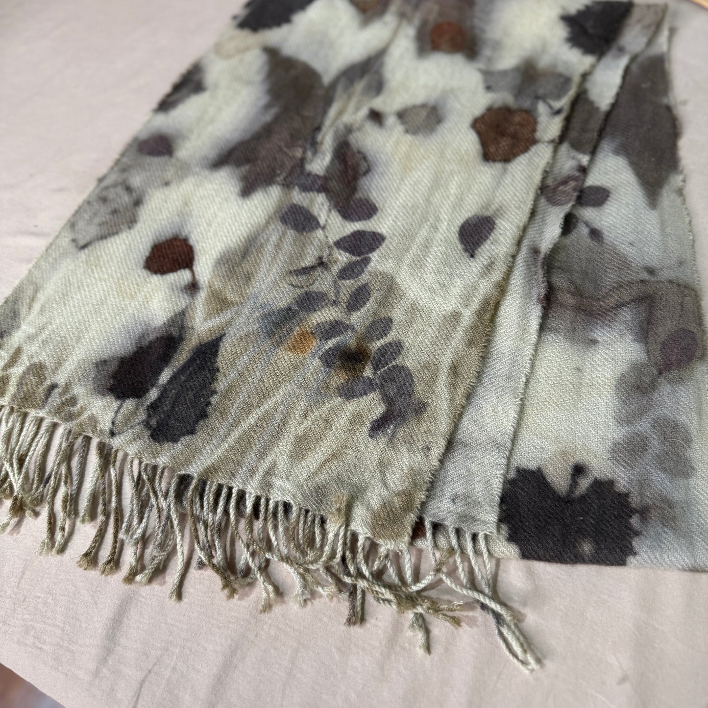 Cashmere Scarf- EcoPrinted
