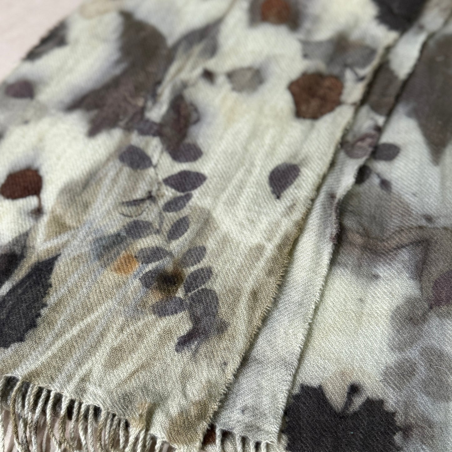 Cashmere Scarf- EcoPrinted