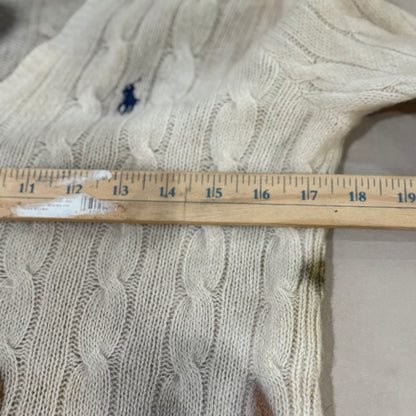 Eco Printed Cable Knit Merino Cashmere Blend- Oversized Small