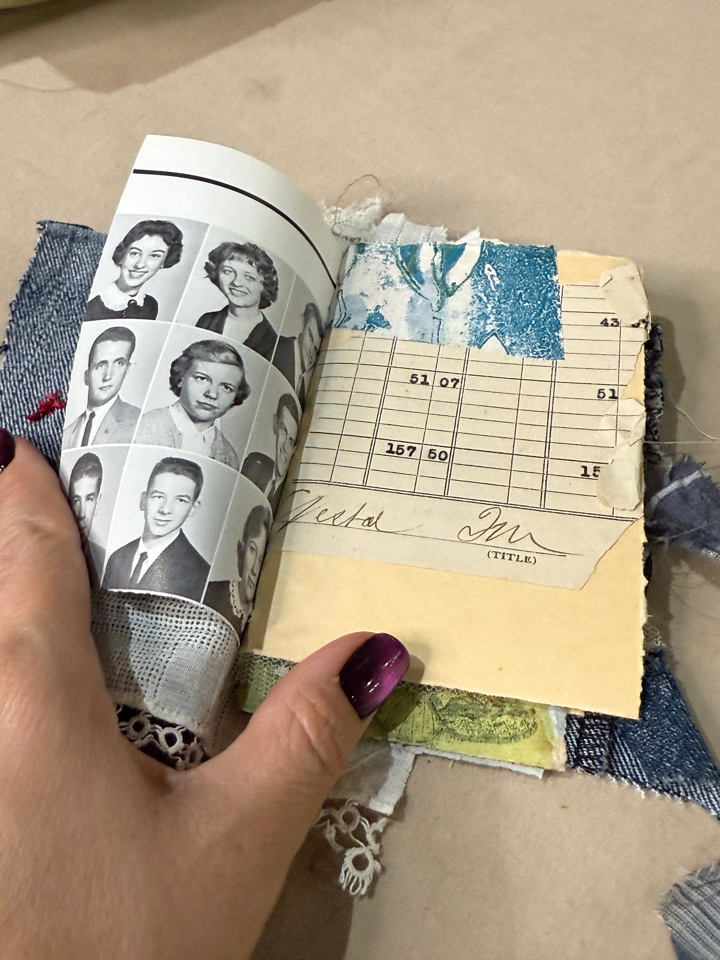 Stitched and Tattered Mini Journal