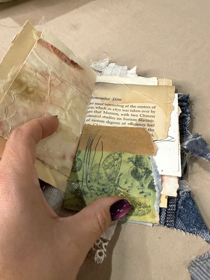 Stitched and Tattered Mini Journal