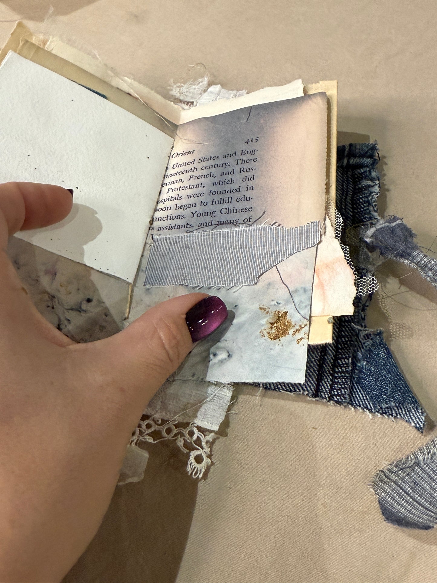 Stitched and Tattered Mini Journal