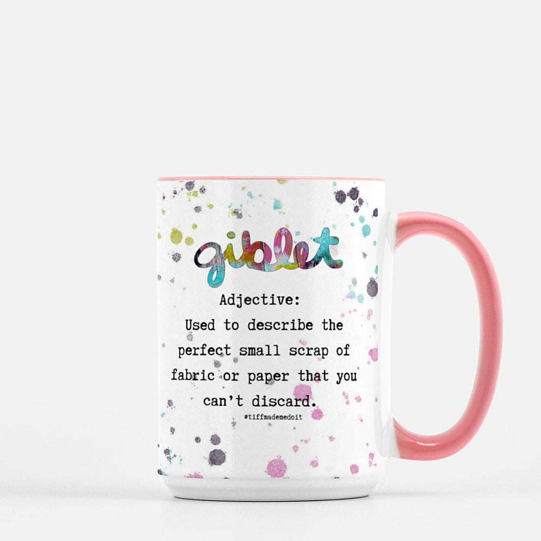 15oz Giblet Mug Pink Handle